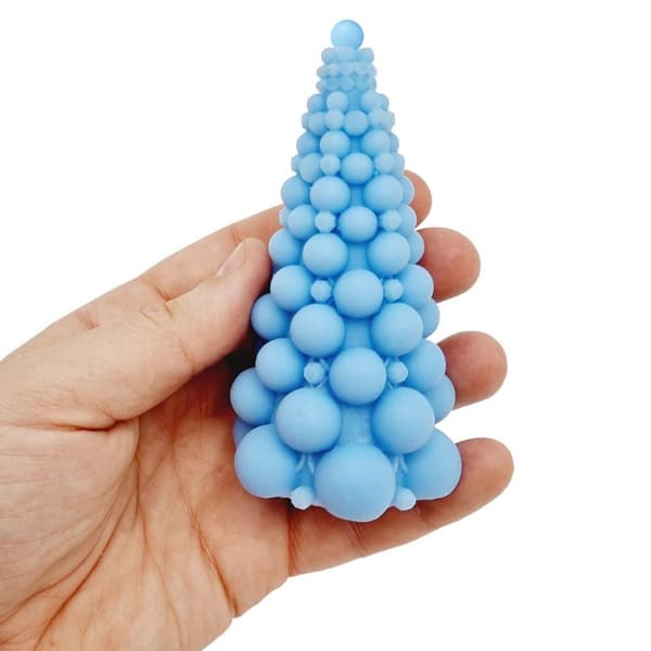 Silikonform Ljusformar - Bubblig Julgran - H: 9 cm