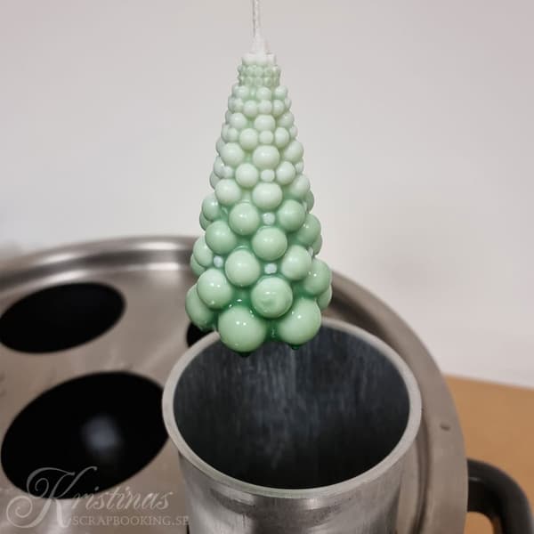 Silikonform Ljusformar - Bubblig Julgran - H: 9 cm