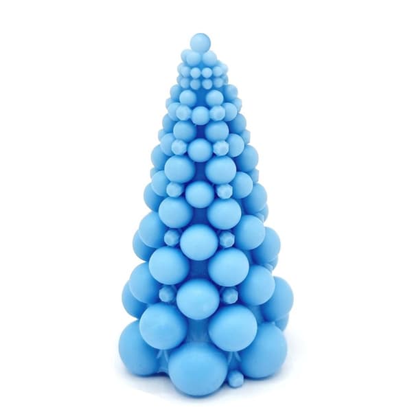 Silikonform Ljusformar - Bubblig Julgran - H: 9 cm