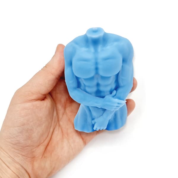 Silikonform Ljusformar - Manlig Torso - H: 10 cm