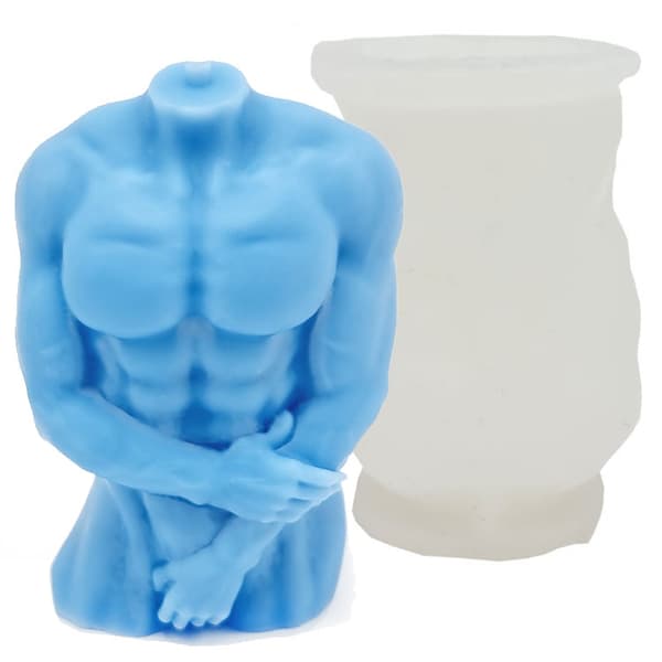 Silikonform Ljusformar - Manlig Torso - H: 10 cm