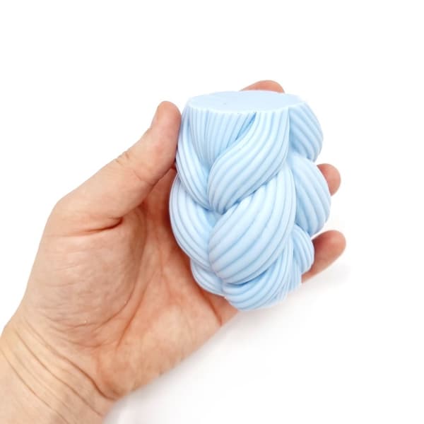 Silikonform Ljusformar - Twistad Fläta - H: 7,8 cm