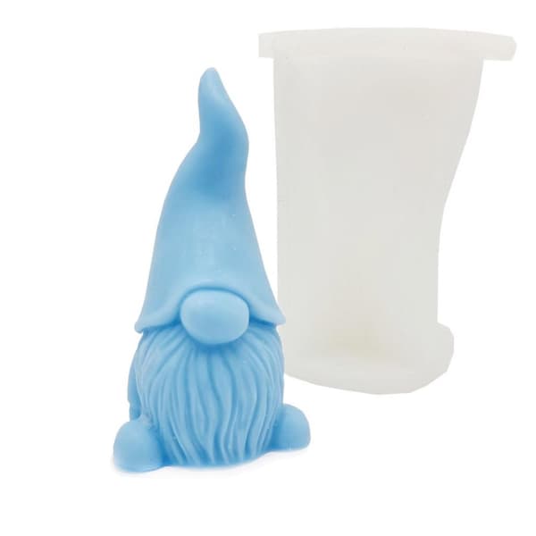 Silikonform Ljusformar - Tomtenisse - H: 10 cm