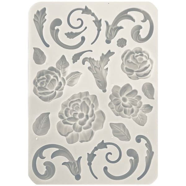 Silikonform A5 - Stamperia Brocante Antiques - Flowers