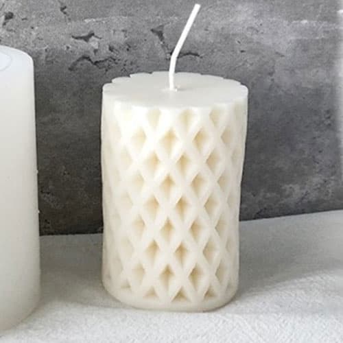 Silikonform Ljusformar - Blockljus Med Rutnät - H: 7,2 cm