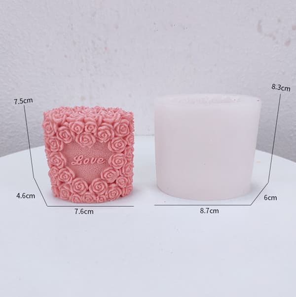 Silikonform Ljusformar - LOVE Frame - H: 7,5
