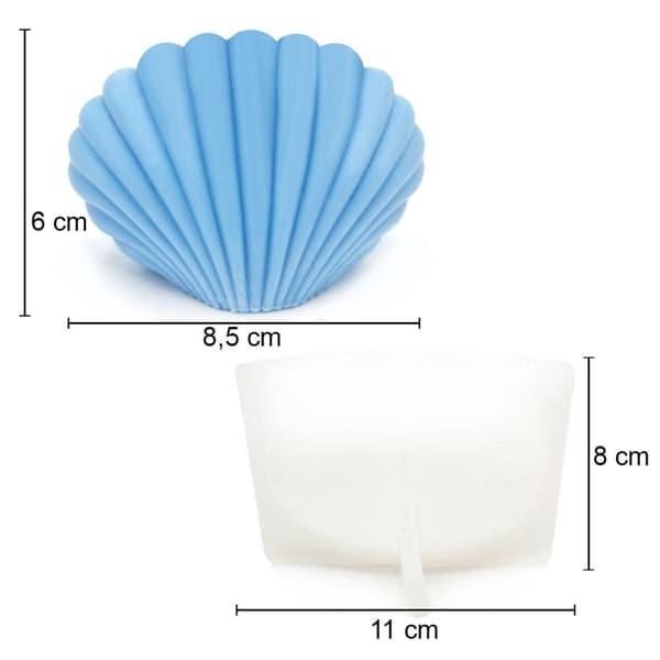 Silikonform Ljusformar - Snäcka - H: 6 cm