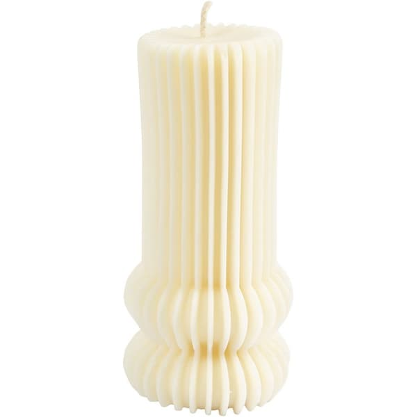 Silikonform Gjutform - Räfflad Cylinder Med Bågar - H: 12 cm