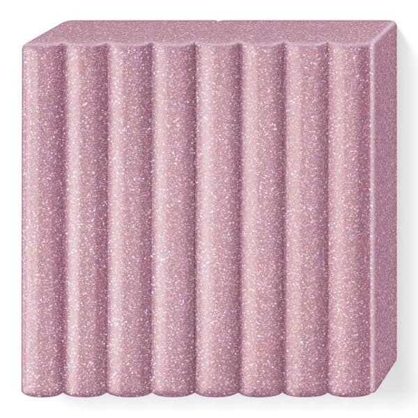 Modelllera - FIMO - Roséguld glitter - 57 g - Lätt att blanda - För barn