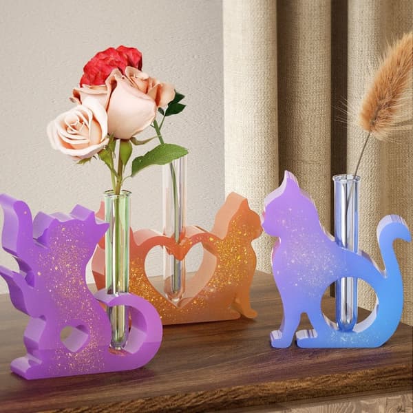3D-kattformad silikonform – DIY-form för ljus och gips