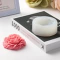 Miniatyrbillede 5 af 7: Moorle 2-pak silikone stearinlysforme - 3D blomstermønster med pæon og tusindfryd til DIY håndlavede duftlys, gips- og harpiksforme
