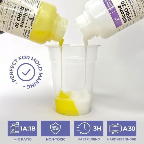 Silikongummi - R PRO - R PRO 30 - 1:1 - Ej giftig - Hög rivhållfasthet (2 kg)