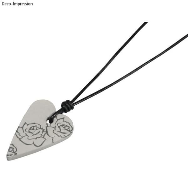 Form för berlock - ickespecificerad - Hjärta - 2,7 x 3,9 cm - Svart - Unisex