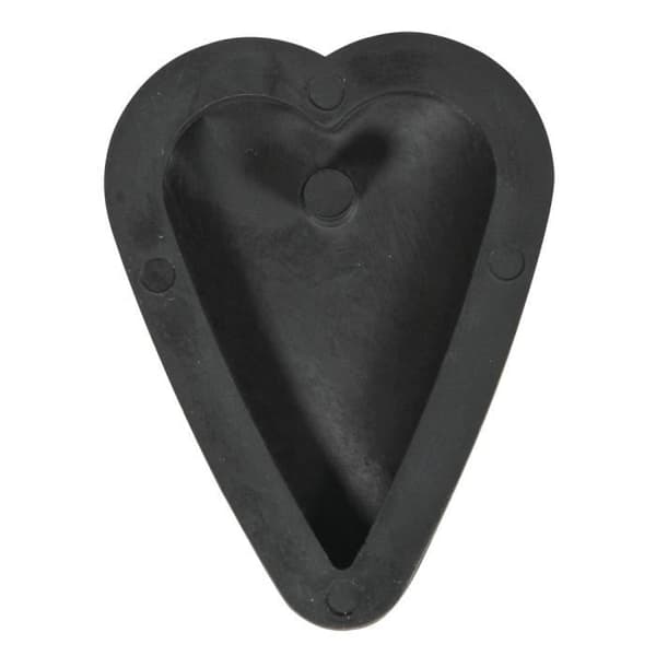 Form för berlock - ickespecificerad - Hjärta - 2,7 x 3,9 cm - Svart - Unisex