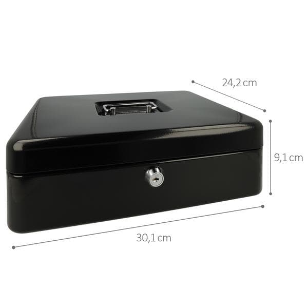 Westcott AC-E51002-ZW Kassalåda 301x242x91mm Svart, plastinsats med 5 fack