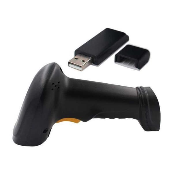 Globbaltec Viivakoodinlukija 1d Fast Speed Wireless 2.4g Musta