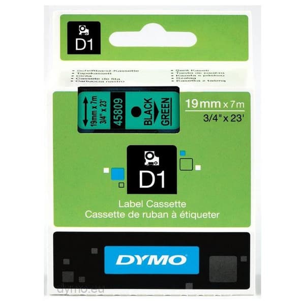 Dymo S0720890 D1 Standard Label 7 M Grönt,Svart