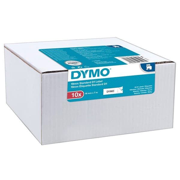 Dymo Standard D1 Label 19 X7 M 10 Enheter Tejp Durchsichtig