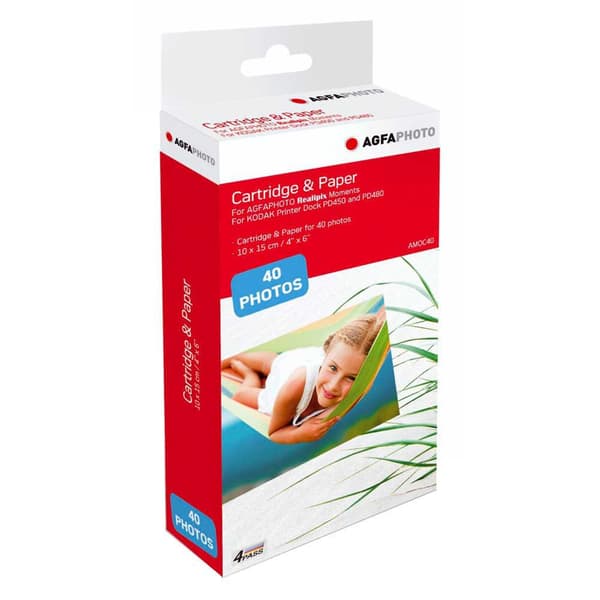 Agfa Termisk Pappersrulle Amoc 40 4x6 40 Enheter Vit