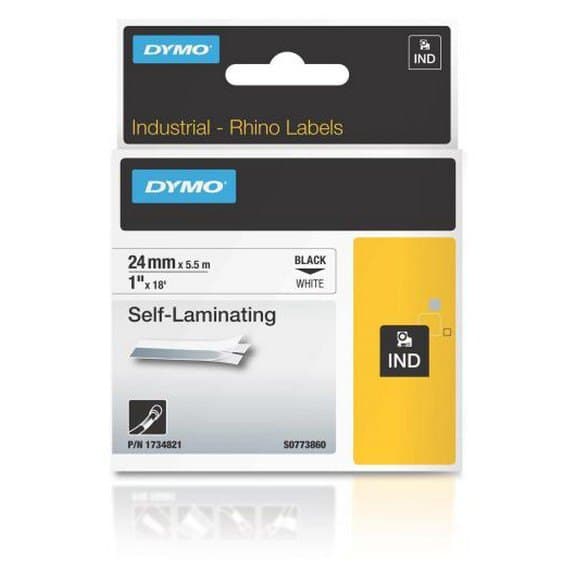 Dymo 1734821 Ind Selvlaminerende Etikettape 24 Mm Transparent