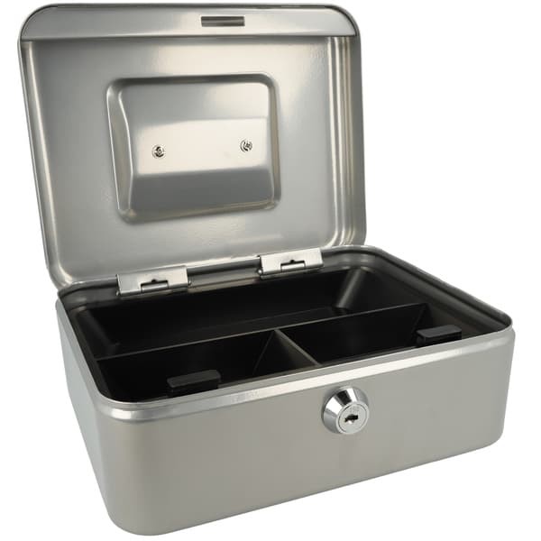 Westcott AC-E51001-ZI Kassalåda 200x161x90mm Silver, plastinsats med 3 fack