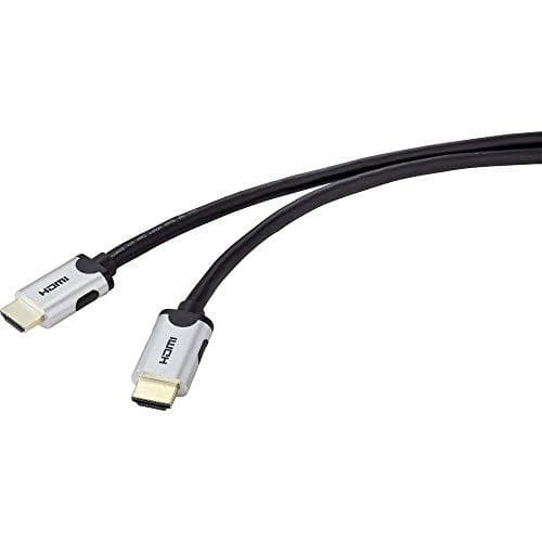 SpeaKa Professional HDMI-tilslutningskabel 0,50 m SP-9063160 parsnoet sort [1x HDMI han - 1x HDMI han]