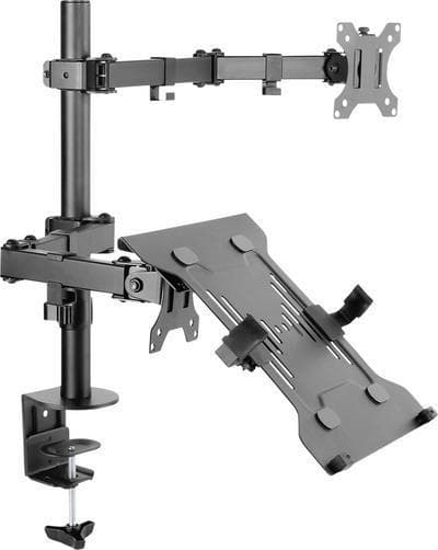 SpeaKa Professional SP-MM-302 1 styks skærmbeslag 33,0 cm (13) - 81,3 cm (32) kan vippes + drejes, højdejusteres (SP-9400960) Sort