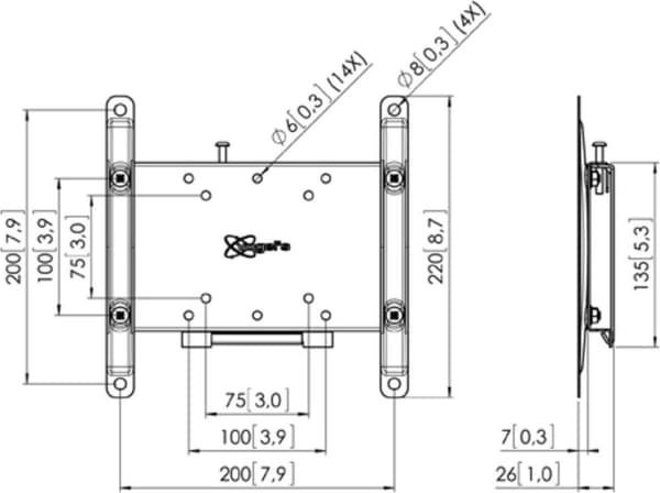 Vogel's PFW 4200 109,2 cm (43") Sort