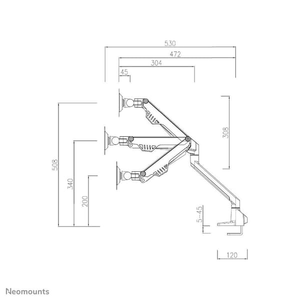 Neomounts fra Newstar FPMA-D750DBLACK2 - Monteringssæt (skrivebordsmontering)