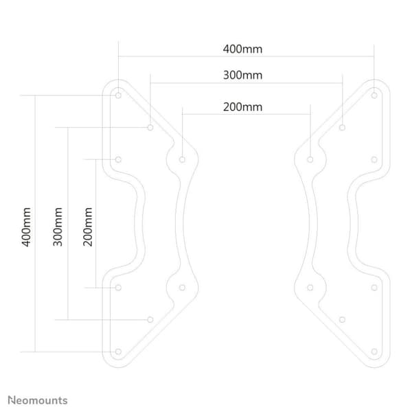 Neomounts fra Newstar FPMA-VESA440 VESA adapter - Sort