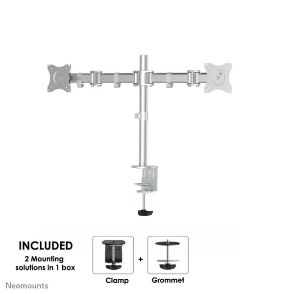 Neomounts av Newstar Select NM-D135DSILVER monitorarm - upp till 27" - Silver
