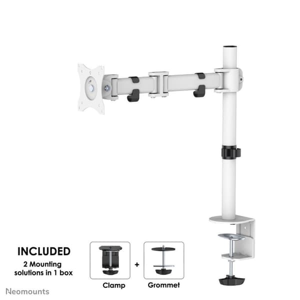 Newstar Selectin Neomounts NM-D135WHITE näytön varsi - jopa 30" - valkoinen
