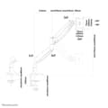 Miniatyrbillede 4 af 4: Neomounts fra Newstar Select NM-D750WHITE monitorarm gasfjeder - op til 32" - Hvid