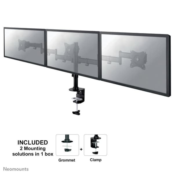 Neomounts fra Newstar Select NM-D135D3BLACK skærmarm - op til 27" - Sort Sort