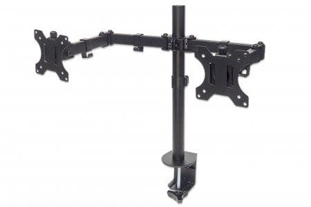 Manhattan 461528 Monitor bordbeslag 2-vejs 33,0 cm (13) - 81,3 cm (32) Højdejusterbar, Vipbar, Drejelig Sort