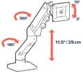 Miniatyrbillede 5 af 10: HX DESK MONITOR ARM HVID