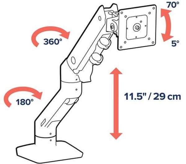 HX DESK MONITOR ARM HVID
