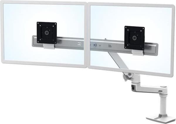 Ergotron LX Series Skrivbord Dual Direct Arm 63,5 cm (25'') Fristående vit