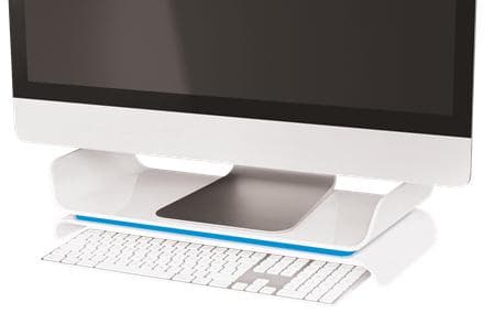 Leitz WOW Ergo Ergonomic Justerbar skærmstativ - til skærm op til 27" - Blå