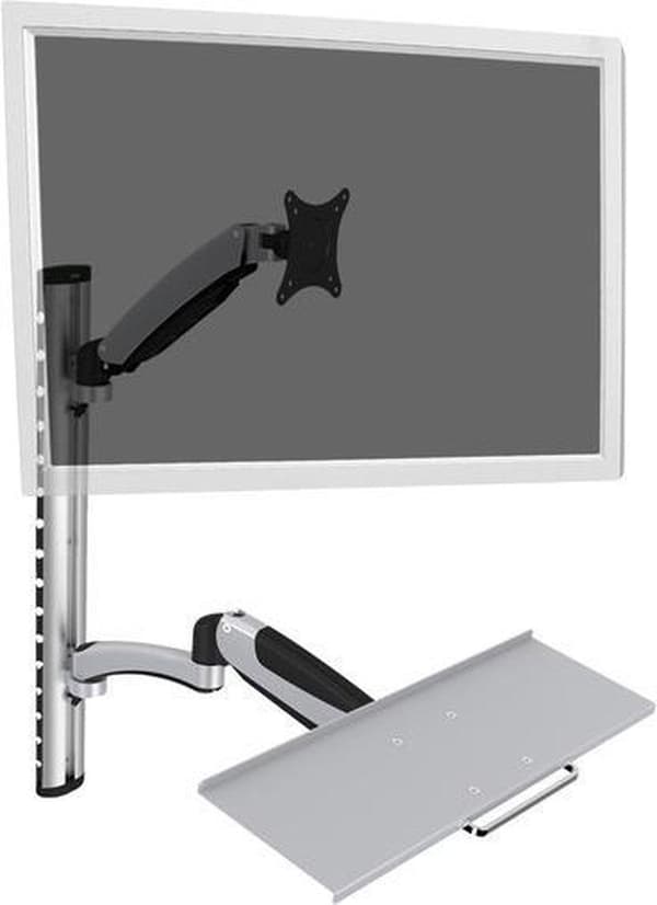 Digitus DA-90354 Skærmvægbeslag 1-vejs 38,1 cm (15) - 68,6 cm (27) Højdejusterbar, Tastaturholder, Vipbar, Drejelig, Roterbar