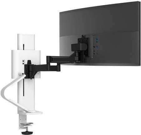 Ergotron TRACE - monteringssæt (pivot, base, VESA afstandsstykke, løftesøjle, forlængerarm, 2-delt bordklemme) - til LCD-skærm (Constant Force Motion) Hvid