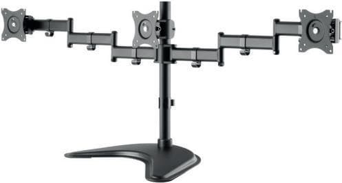 HAGOR HA FS - Monteringssæt (beslag til skrivebord) - til 3 LCD-skærme (ledbare dobbeltarme) - sort - skærmstørrelse: 38-68 cm (15"-27") Sort