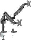 INLINE - monteringssæt - til 2 LCD-skærme - aluminium - sort - skærmstørrelse: 43,2-81,3 cm (17"-32") - bordmontering Sort