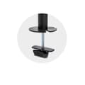 Miniatyrbild 11 av 11: Kensington SmartFit Ergo Dual Extended Monitor Arm - Desk mount for 2 monitors (adjustable arm) - Black - Screen size: up to 81.3 cm (up to 81.30cm (3