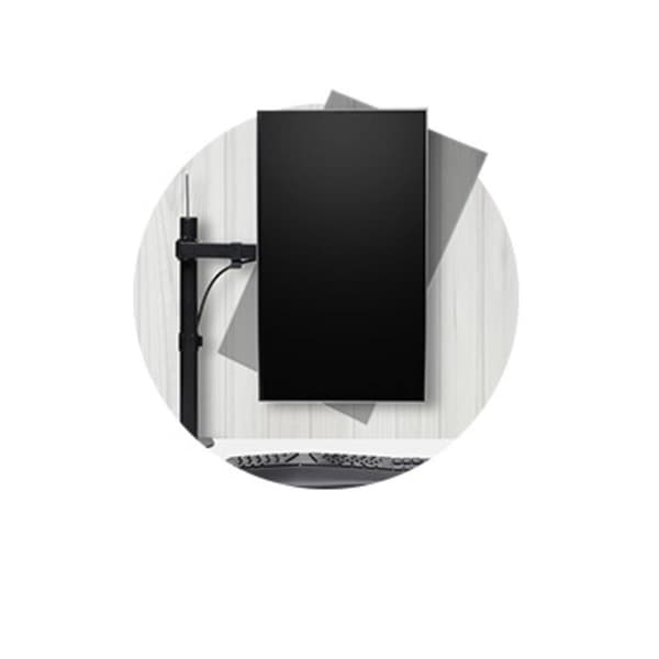 Kensington SmartFit Ergo Single Extended Monitor Arm - Desk mount for monitor (adjustable arm) - Black - Screen size: up to 86.4 cm (up to 86.40cm (34