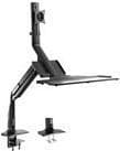 InLine - Lineup - til LCD-skærm / pc-udstyr - Plast, aluminium, stål - Sort - Skærmstørrelse: 43,2-81,3 cm (17"-32") - Skrivebord (23174A) Sort