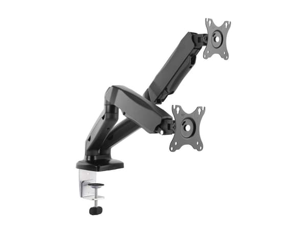 Udstyr bordmontering 43,20 cm (17")-32" LCD VESA f. 2 skærme gasfjeder (650121NY VERSION) Sort