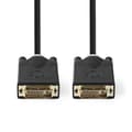Miniatyrbilde 3 av 4: Nedis DVI-kabel | DVI-D 24+1-Pin Han | DVI-D 24+1-Pin Han | 2560x1600 | Gull belagt | 3.00 m | Rett | PVC | Antrasitt | Boks