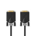 Miniatyrbilde 2 av 4: Nedis DVI-kabel | DVI-D 24+1-Pin Han | DVI-D 24+1-Pin Han | 2560x1600 | Gull belagt | 3.00 m | Rett | PVC | Antrasitt | Boks