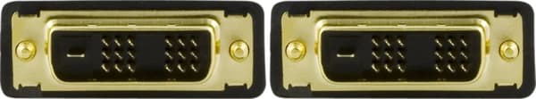 Deltaco DVI-kabel, ha - ha, 3 meter (VE011-B)